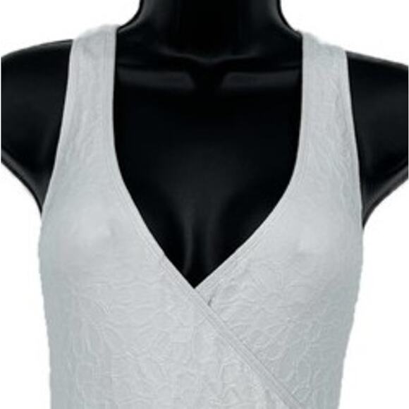 Swimsuit Beach Floral Embroidered One Piece in White on White Size Small - Picture 2 of 10